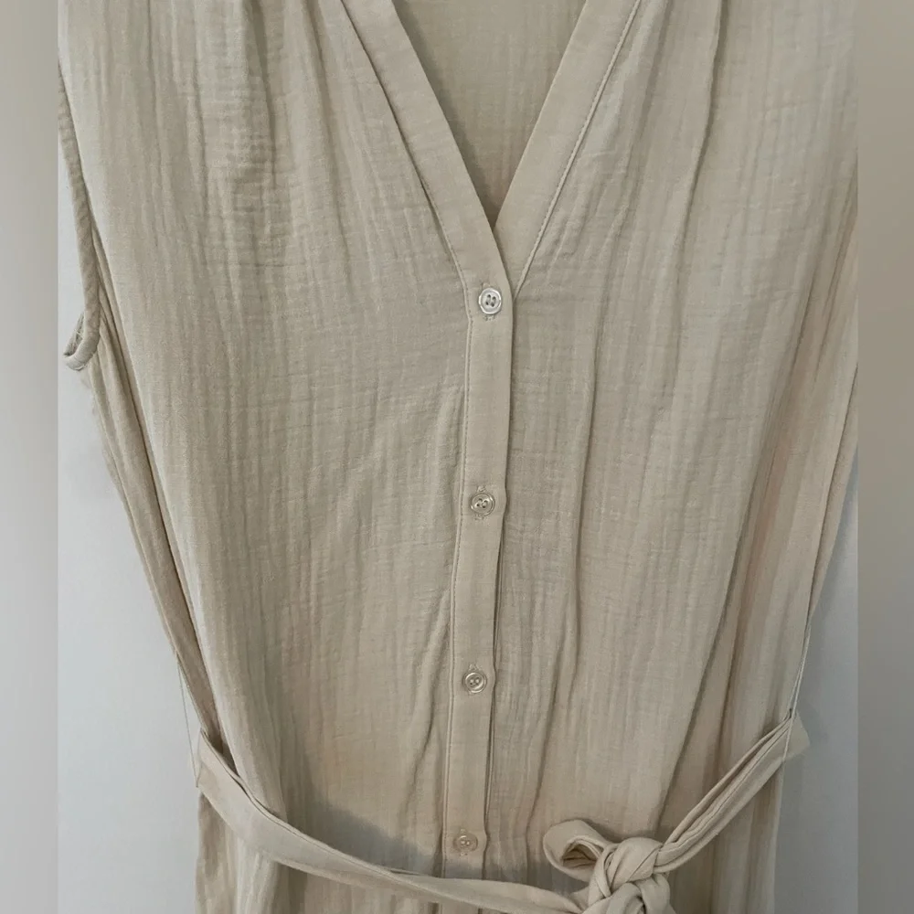 Anthropologie DREW Midi High/Low Tank Dress, Cream Size - Picture 5 of 6